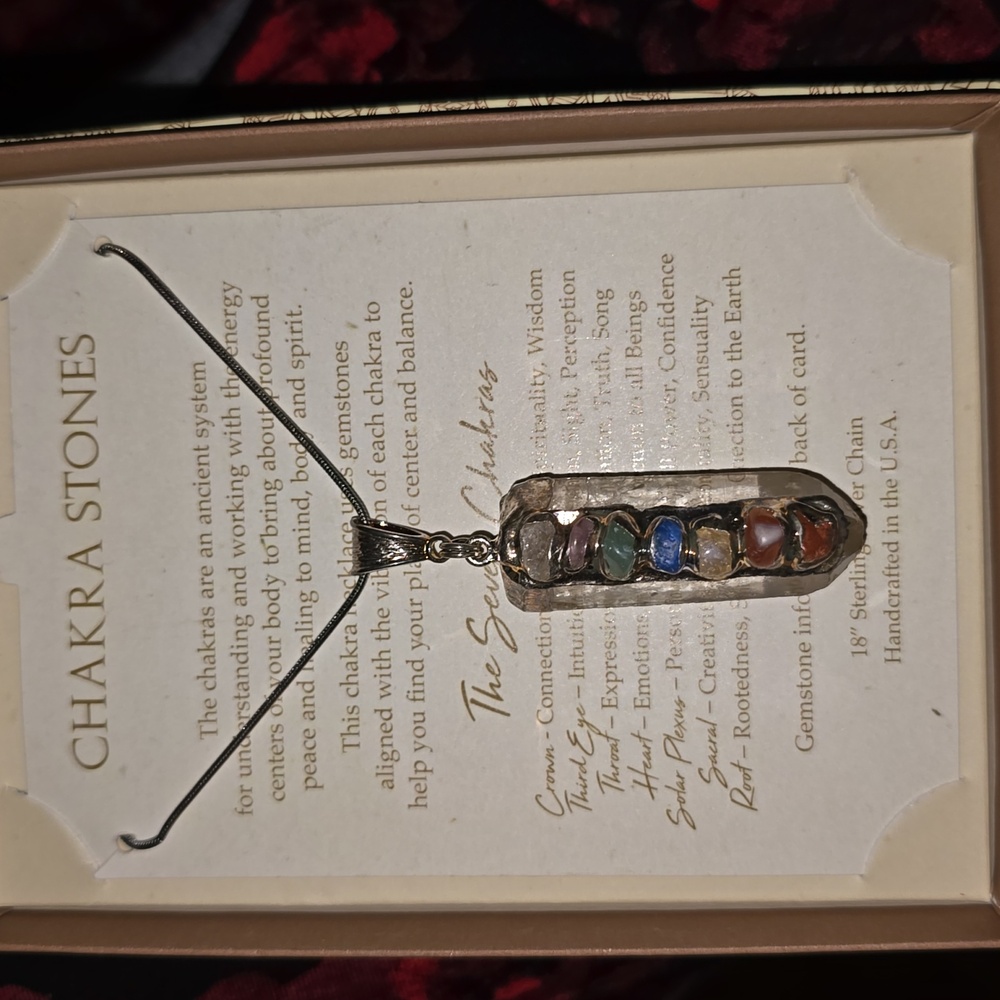 Chakra Pendant Necklace Sterling Silver